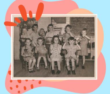 A group of children in a classroom