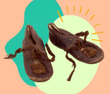 A pair of brown shoes