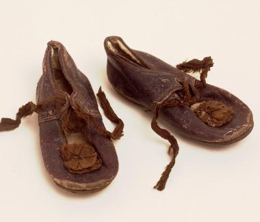 A pair of brown shoes