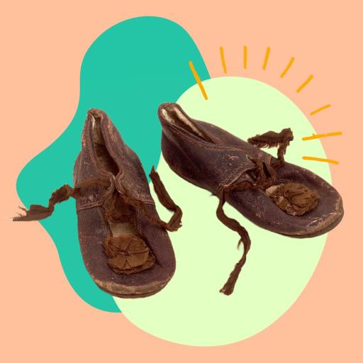 A pair of brown shoes